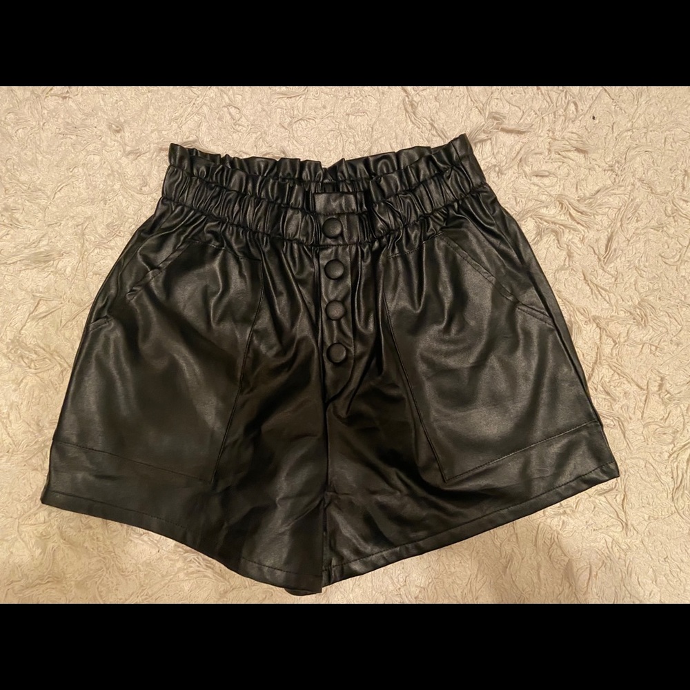Pleather Shein Shorts